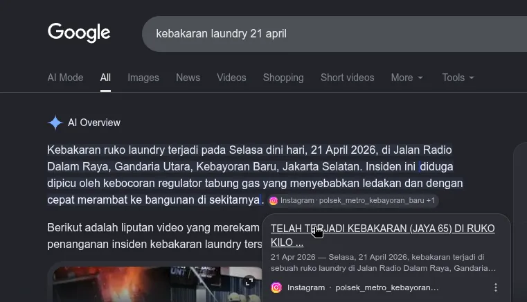 search result